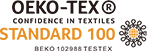 OEKO-TEX label graphic used in custom sportswear manufacturer documentation