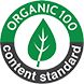 Organic 100 content standard label for private label sportswear production