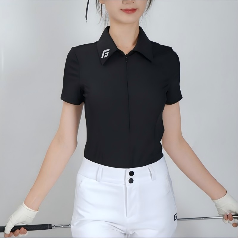 women's golf apparel shirts, custom OEM golf shirts, anti-pilling polyester cotton twill shirts, slim fit golf shirts, breathable golf apparel, 220g golf shirts women's golf apparel shirts