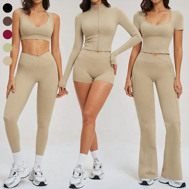 Women’s activewear outfit sample for private label sportswear production review