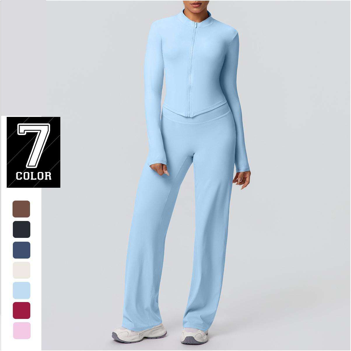 Long sleeve yoga set sample for private label sportswear production