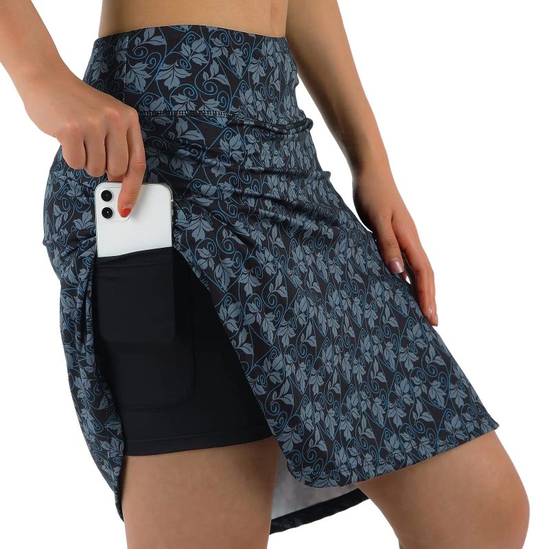 High waist tennis skirt with phone pocket for private label sportswear production
