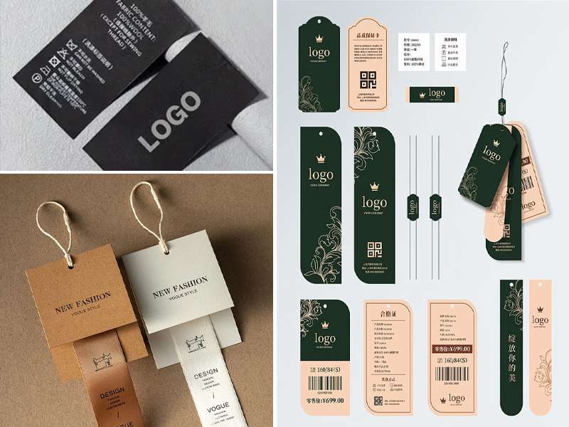 Custom garment labels and hangtags for private label sportswear production documentation