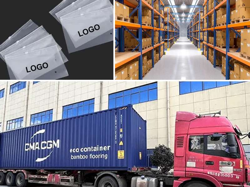 Logo polybags and export cartons for private label sportswear production logistics