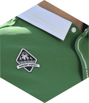 Embossed polo collar detail reviewed by a custom sportswear manufacturer