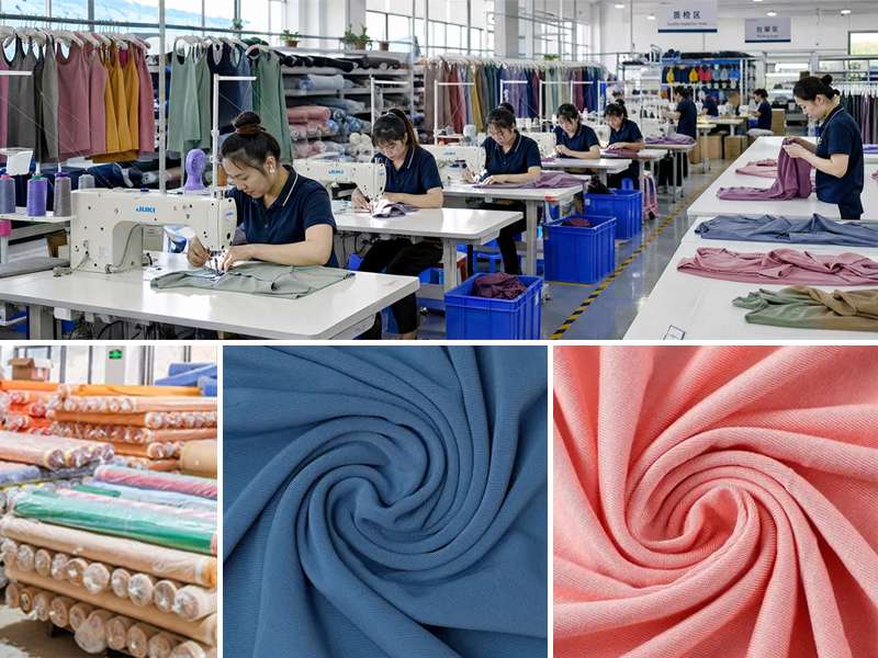 Fabric options and sewing line for OEM sportswear manufacturer material review