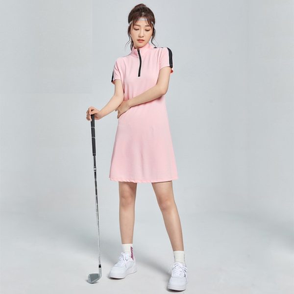 Custom OEM Girls Womens Sleeveless Athletic Golf Tennis Workout Polo Dresses Sportswear