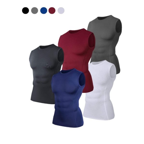 Custom OEM Logo Mens Compression Muscle Slimming Fit Spandex Club Jersey Gym Running Fitness T Shirts Singlets Sportswear