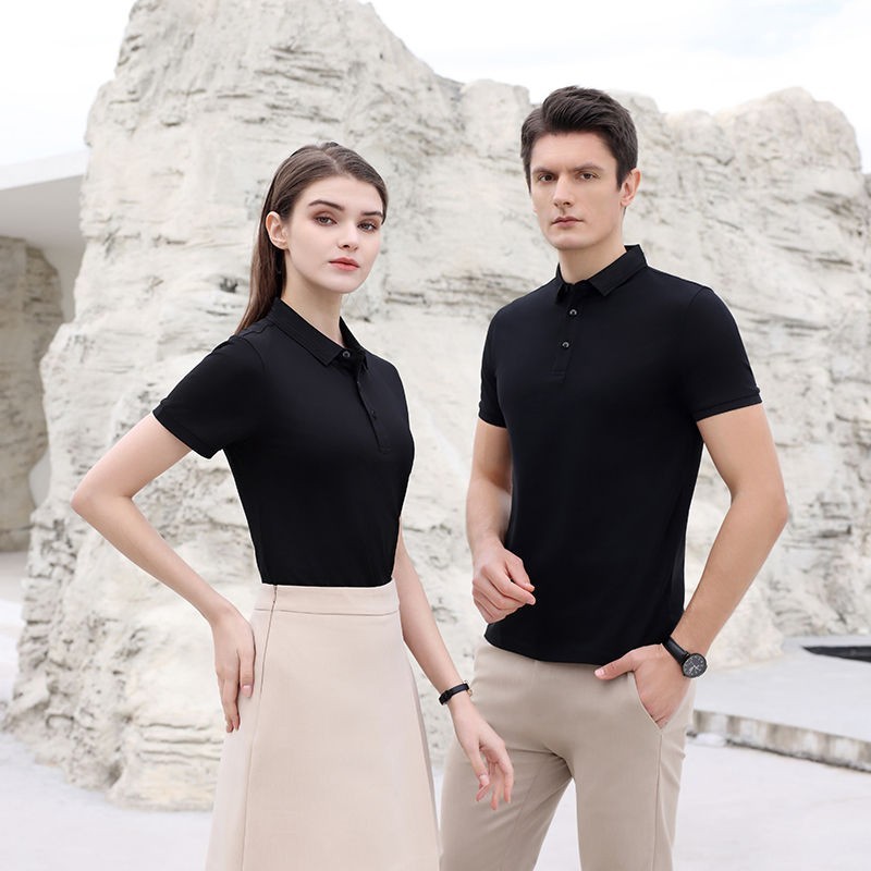 Custom OEM Logo Polycarbonate Fiber Golf Polo Shirts Sportswear