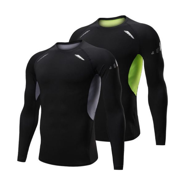 Custom OEM Mens Compression Base Layer Long Sleeve Workout Fitness Running Gym Shirts Sportswear