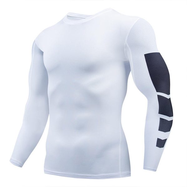 Custom OEM Mens Quick Compression Long Sleeve Running Gym Workout Training Rash Guards T Shirts Sportswear
