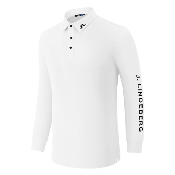 Custom OEM Mens Trendy Color Matched Lapel Winter Golf Polo Shirts Sportswear