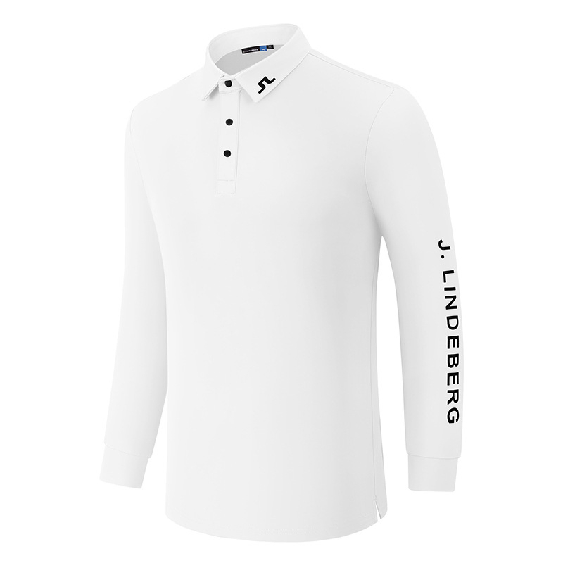 Custom OEM Mens Trendy Color Matched Lapel Winter Golf Polo Shirts Sportswear