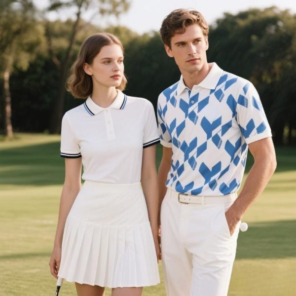 Custom OEM Mens Womens Couple Breathable Polyester Anti-pilling Uniform Golf Polo Shirts Skirt Sets Sportswear