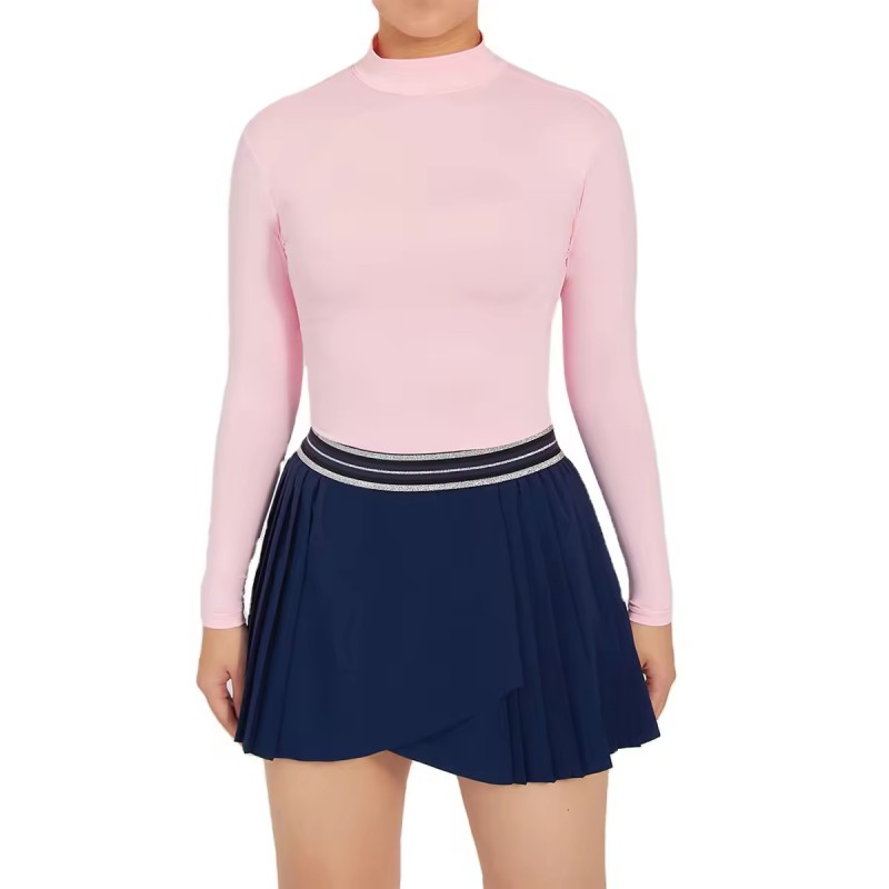 Custom OEM Womens Body Tight Breathable Long Sleeve Golf Fitness Tops Sportswear
