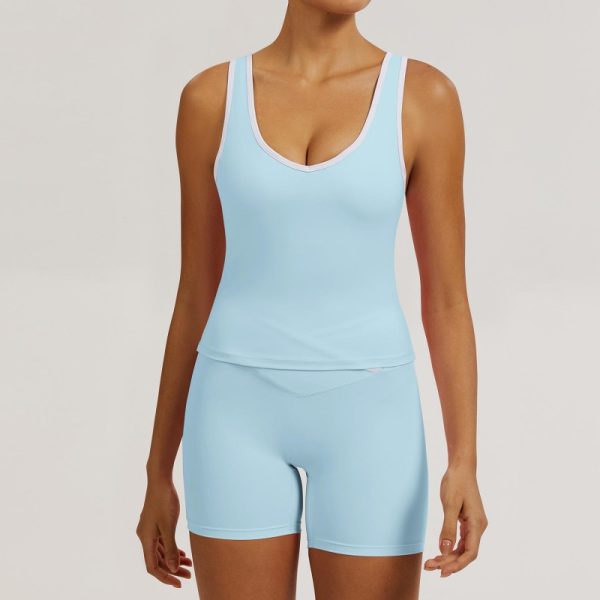 Custom OEM Womens Nation Elegant Boutique Vintage Colorblock Swatch Recycled Pilates Sweater Activewear Clothing