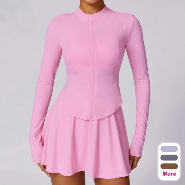 Custom OEM Womens UPF50+ Sun Protection Ice Silk Cooling Fabric Summer Outdoor 2 Piece Tennis Skirt Golf Gym Yoga Activewear Sets